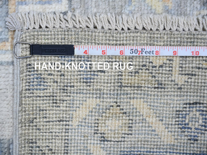 6'0" x 8'6" New Hand Knotted Grey Wool Rectangle Oriental Rug - MOA10273100