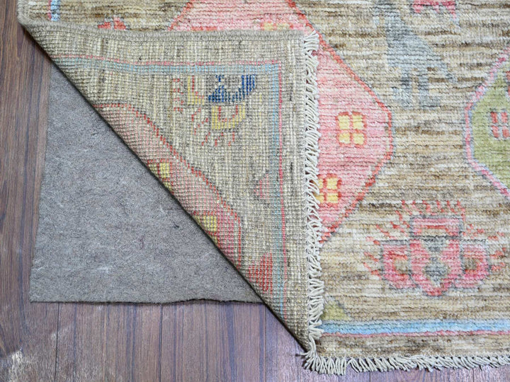 6'1" x 9'0" New Hand Knotted Grey Wool Rectangle Oriental Rug - MOA10273101