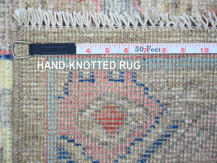 6'1" x 9'0" New Hand Knotted Grey Wool Rectangle Oriental Rug - MOA10273101