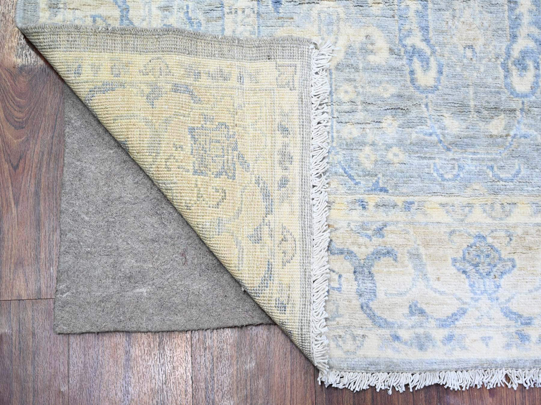 4'0" x 5'9" New Hand Knotted Grey Wool Rectangle Oriental Rug - MOA10273115