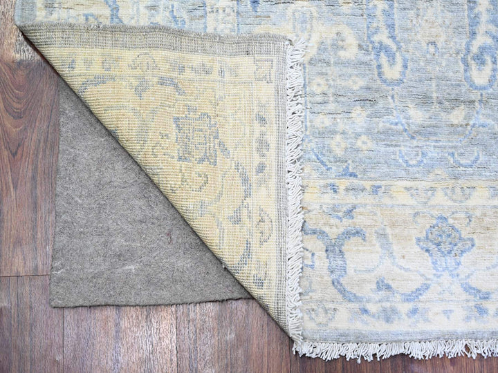 4'0" x 5'9" New Hand Knotted Grey Wool Rectangle Oriental Rug - MOA10273115
