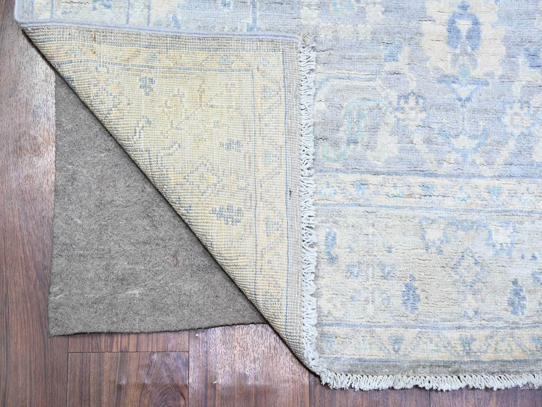 3'10" x 6'0" New Hand Knotted Grey Wool Rectangle Oriental Rug - MOA10273117