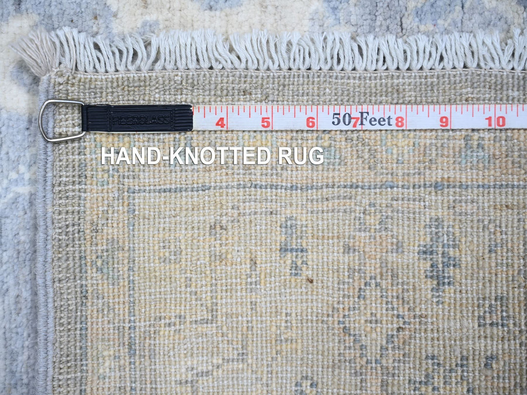 3'10" x 6'0" New Hand Knotted Grey Wool Rectangle Oriental Rug - MOA10273117
