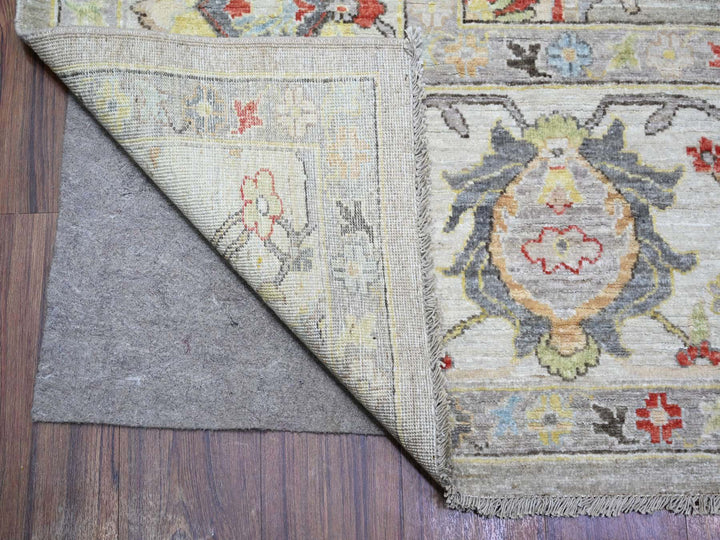 8'0" x 9'9" New Hand Knotted Grey Wool Rectangle Oriental Rug - MOA10273123