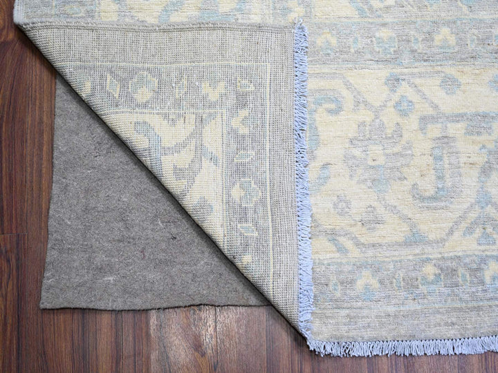 9'9" x 13'5" New Hand Knotted Grey Wool Rectangle Oriental Rug - MOA10273128