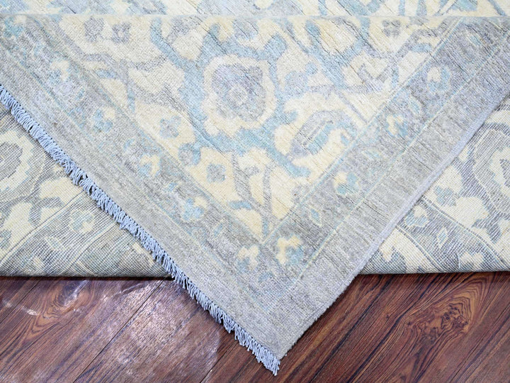 9'9" x 13'5" New Hand Knotted Grey Wool Rectangle Oriental Rug - MOA10273128