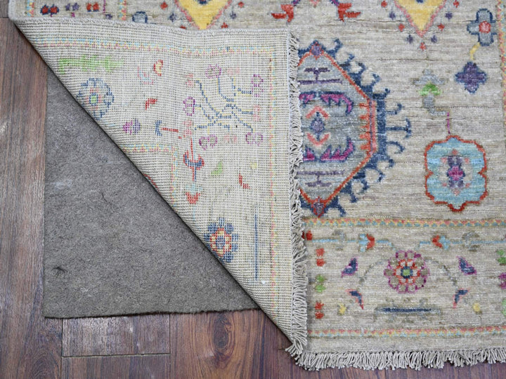 3'0" x 4'10" New Hand Knotted Beige Wool Rectangle Oriental Rug - MOA10273131