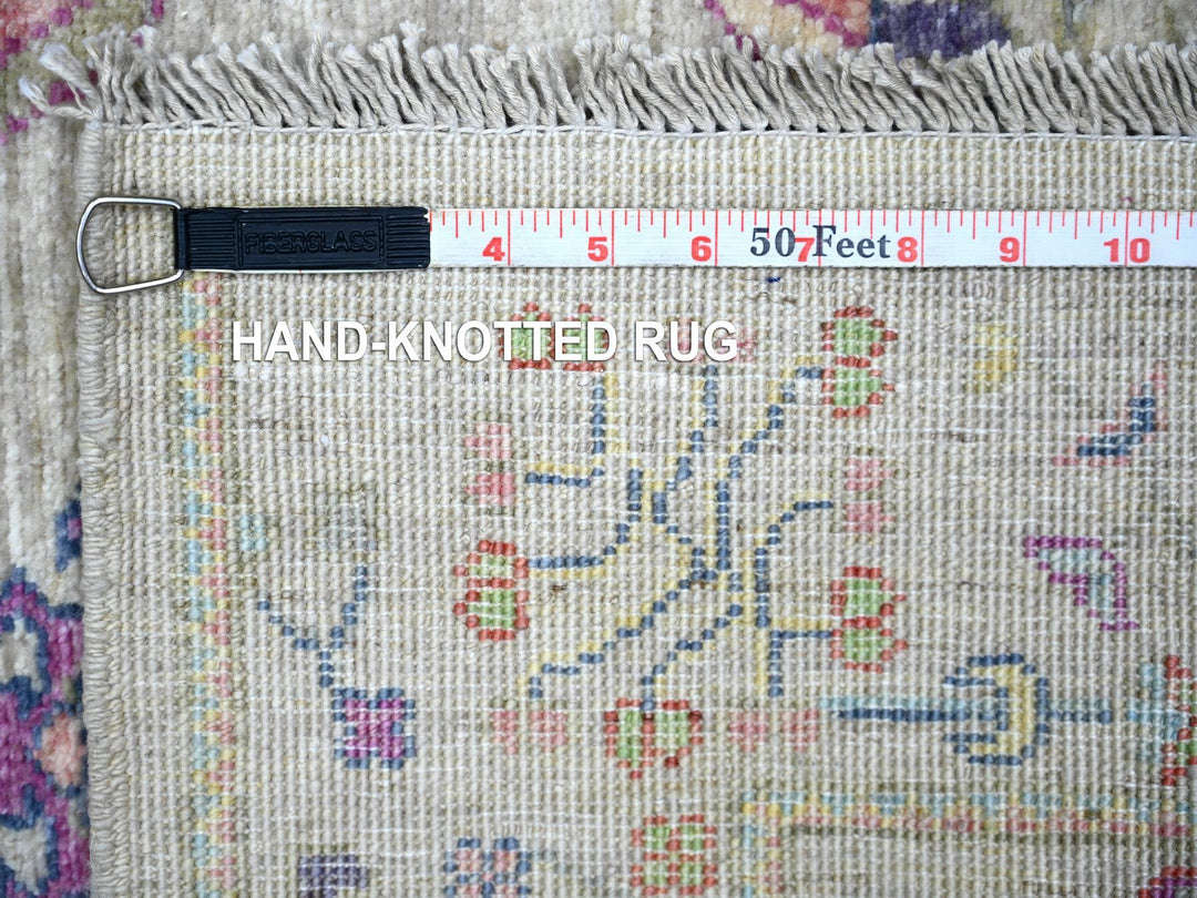 3'0" x 4'10" New Hand Knotted Beige Wool Rectangle Oriental Rug - MOA10273131