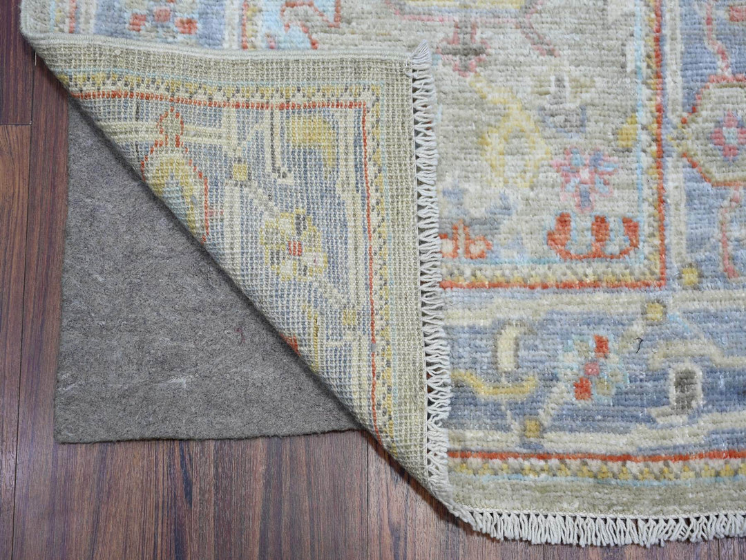 2'6" x 19'8" New Hand Knotted Grey Wool Runner Oriental Rug - MOA10273179