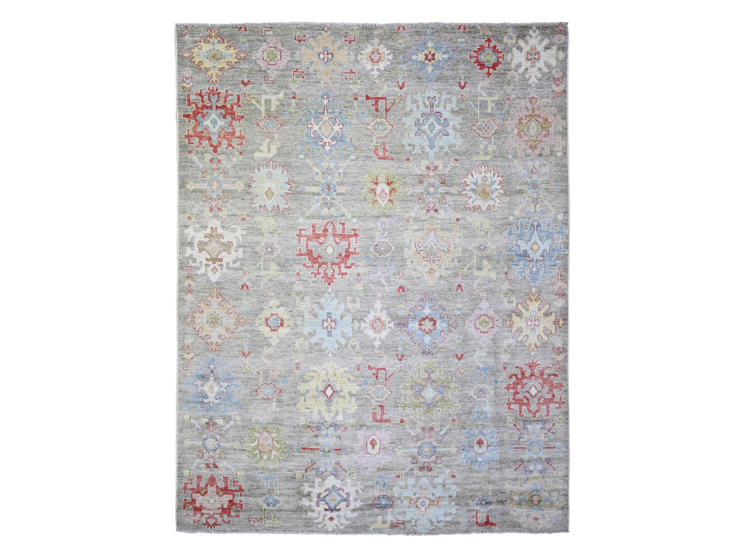 8'1" x 10'8" New Hand Knotted Brown Wool Rectangle Oriental Rug - MOA10273188