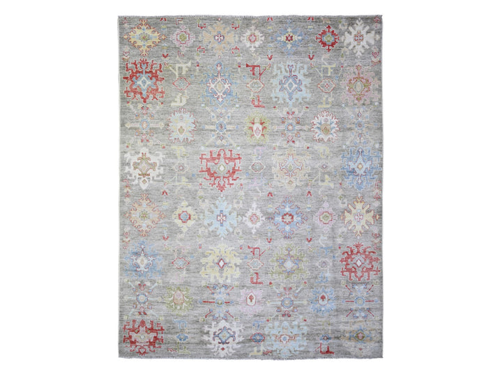 8'1" x 10'8" New Hand Knotted Brown Wool Rectangle Oriental Rug - MOA10273188
