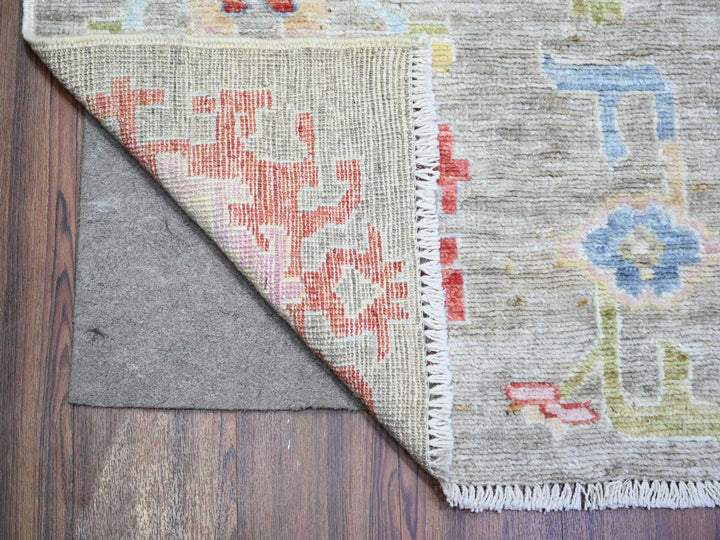 8'1" x 10'8" New Hand Knotted Brown Wool Rectangle Oriental Rug - MOA10273188