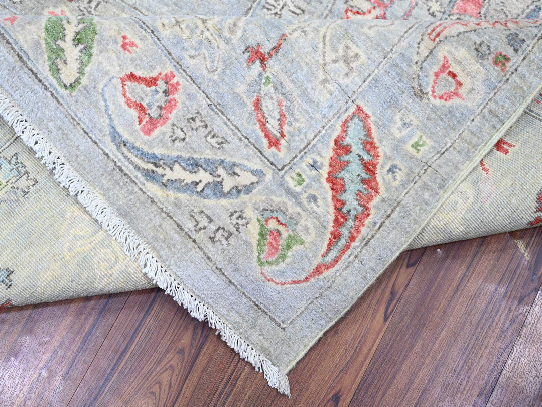8'1" x 9'3" New Hand Knotted Brown Wool Rectangle Oriental Rug - MOA10273246