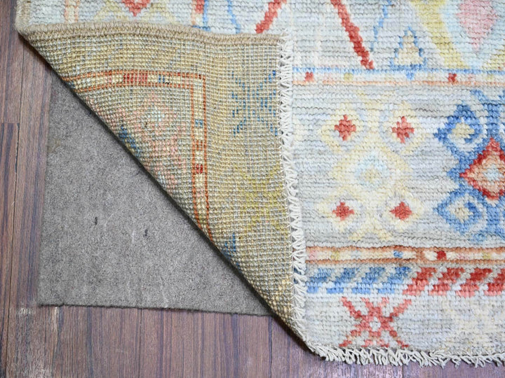 6'1" x 8'10" New Hand Knotted Grey Wool Rectangle Oriental Rug - MOA10273261