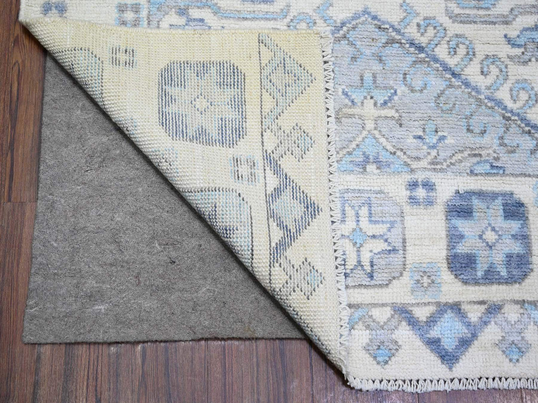 8'0" x 9'7" New Hand Knotted Ivory Wool Rectangle Oriental Rug - MOA10273263