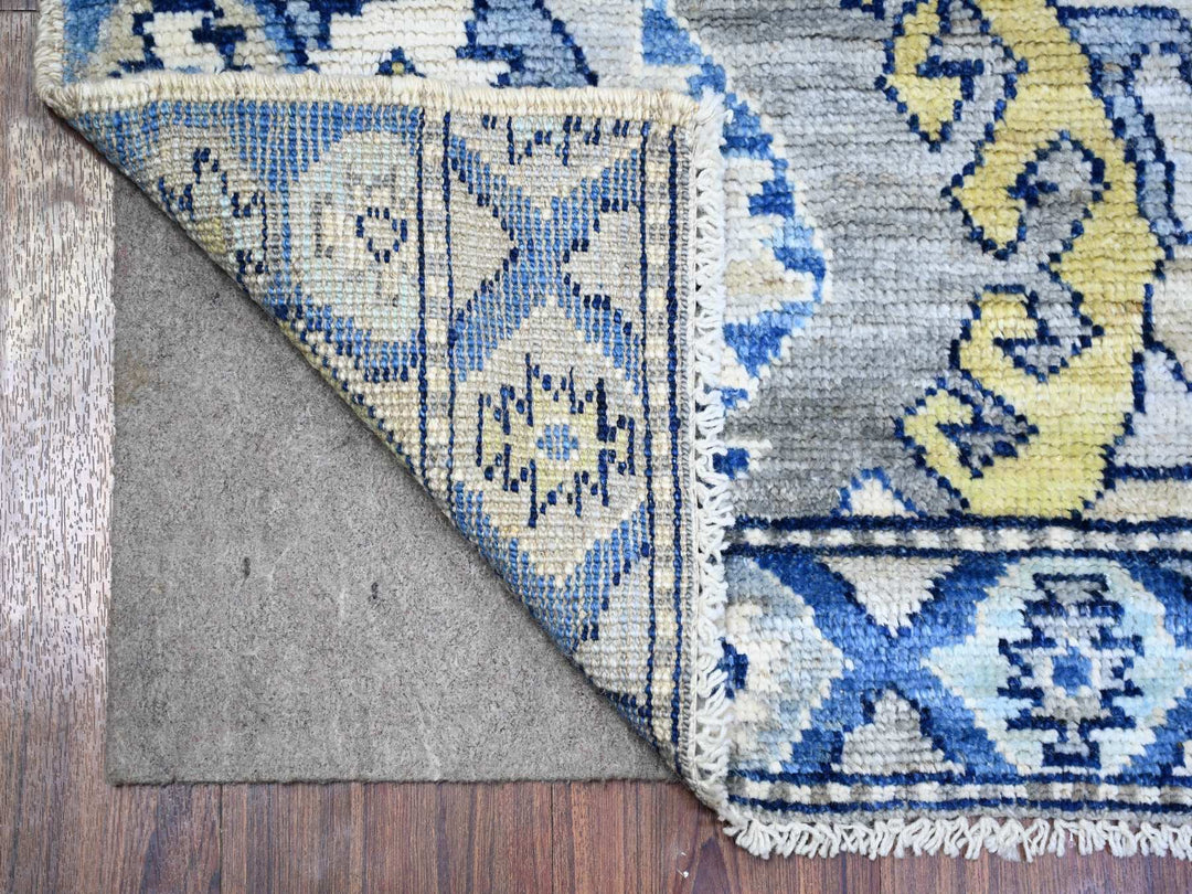 4'1" x 6'0" New Hand Knotted Ivory Wool Rectangle Oriental Rug - MOA10273267