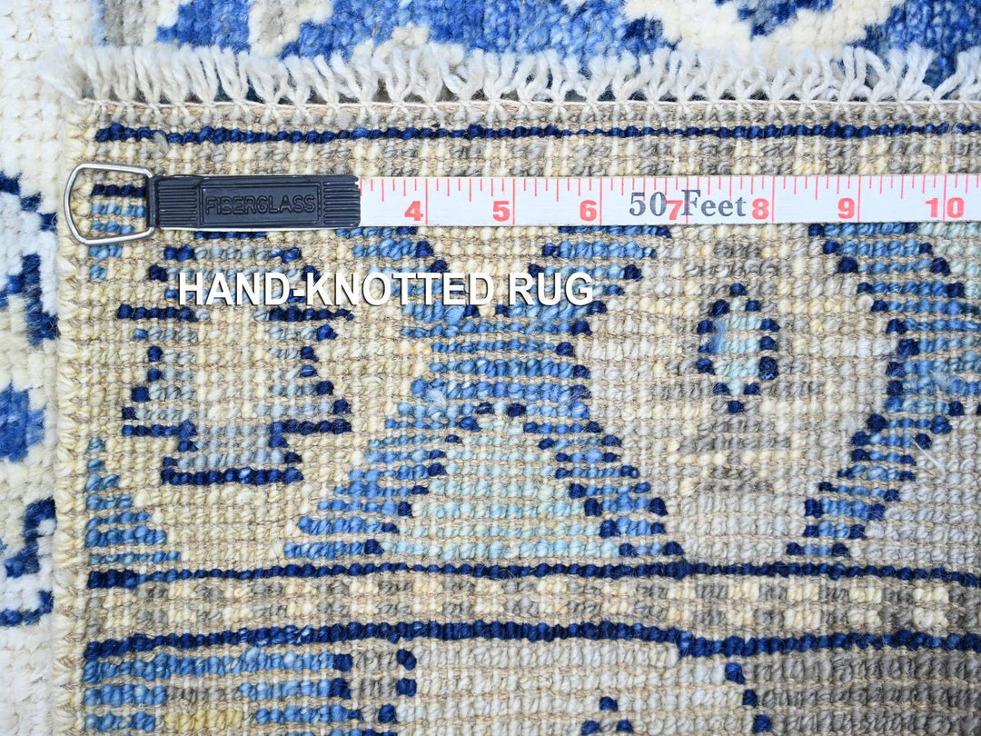 4'1" x 6'0" New Hand Knotted Ivory Wool Rectangle Oriental Rug - MOA10273267