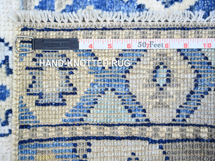 4'1" x 6'0" New Hand Knotted Ivory Wool Rectangle Oriental Rug - MOA10273267
