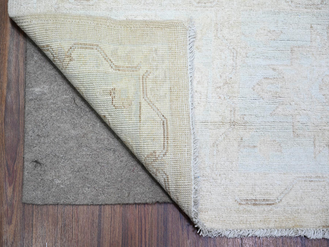 8'0" x 9'8" New Hand Knotted Ivory Wool Rectangle Oriental Rug - MOA10273278