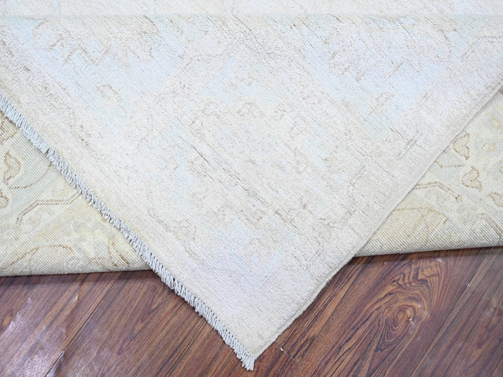 8'0" x 9'8" New Hand Knotted Ivory Wool Rectangle Oriental Rug - MOA10273278