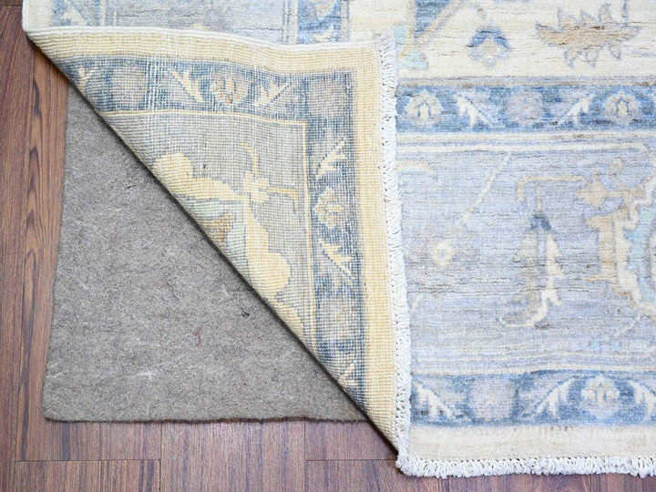 7'10" x 9'7" New Hand Knotted Ivory Wool Rectangle Oriental Rug - MOA10273279