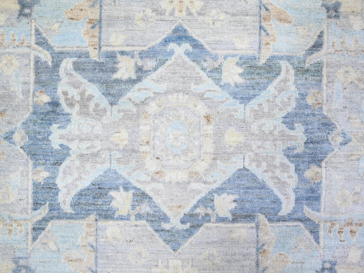 7'10" x 9'7" New Hand Knotted Ivory Wool Rectangle Oriental Rug - MOA10273279