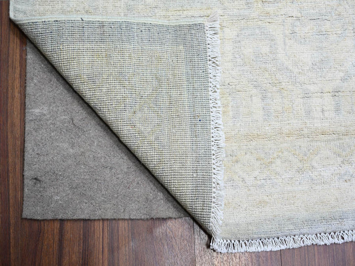 11'9" x 14'3" New Hand Knotted Grey Wool Rectangle Oriental Rug - MOA10273280