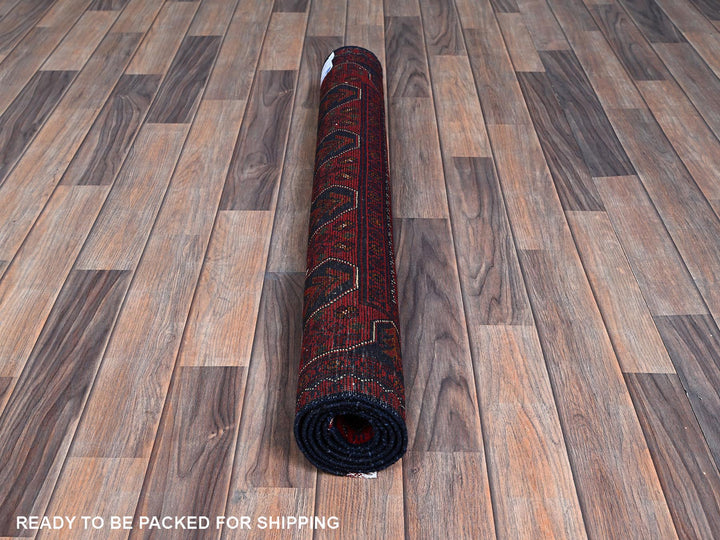 3'3" x 4'10" New Hand Knotted Red Wool Rectangle Oriental Rug - MOA102732