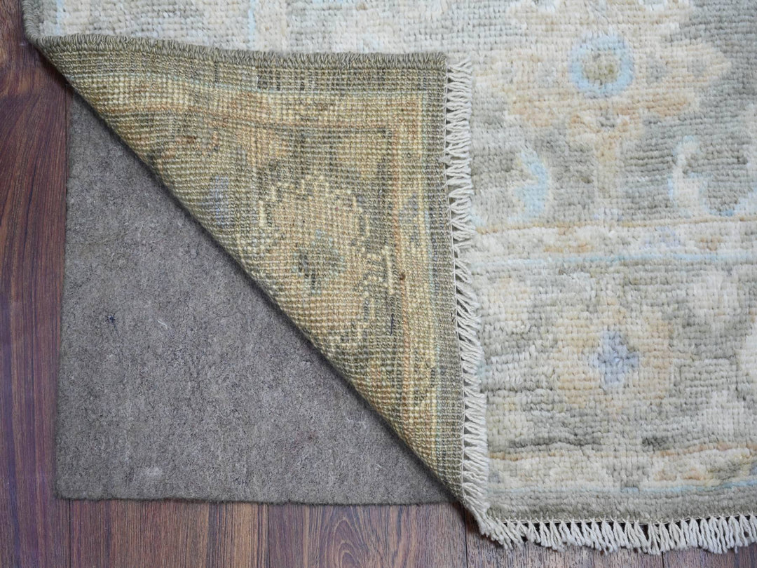 3'0" x 15'9" New Hand Knotted Grey Wool Runner Oriental Rug - MOA10273300