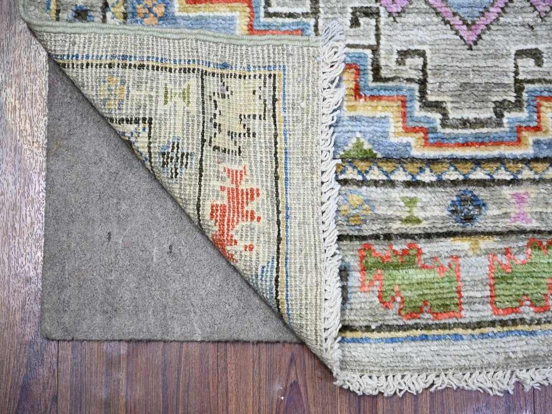 3'0" x 9'7" New Hand Knotted Brown Wool Runner Oriental Rug - MOA10273304