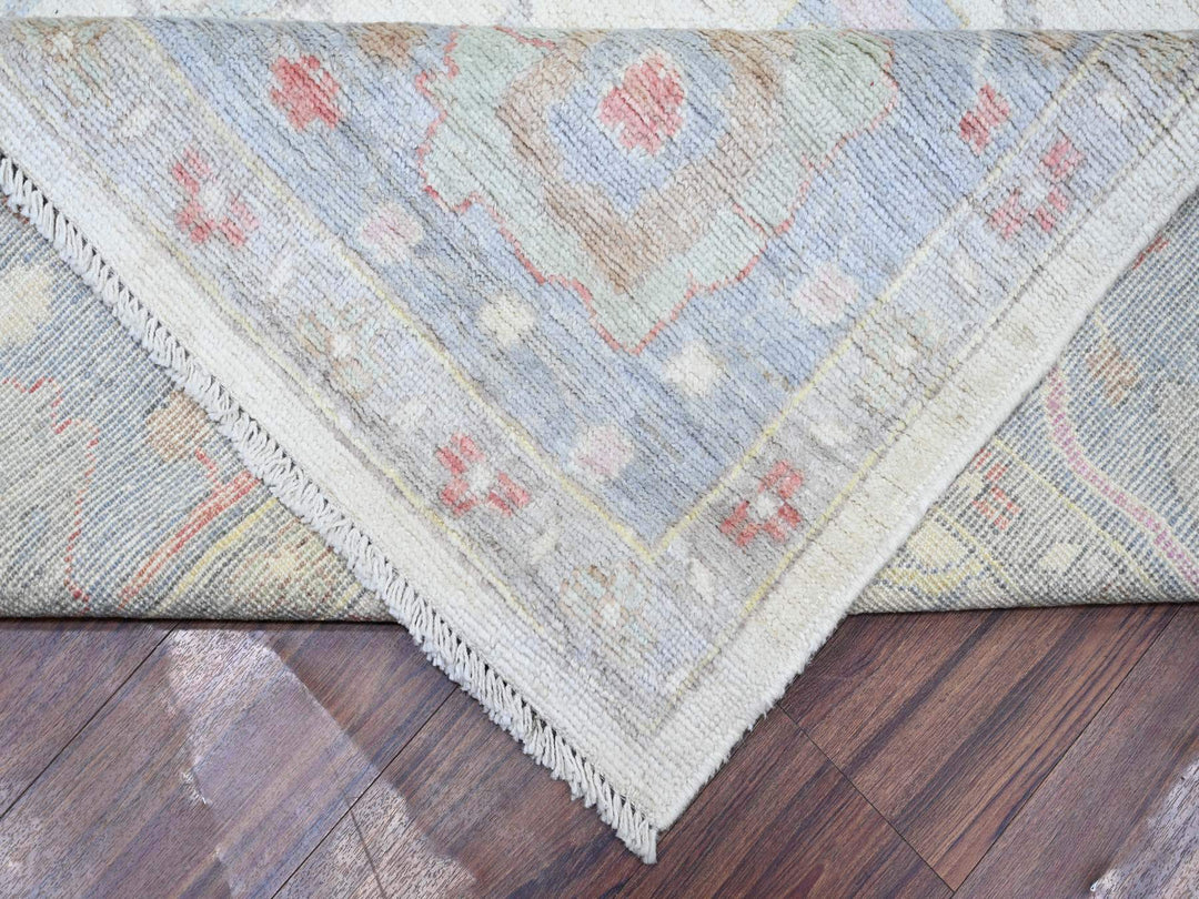8'10" x 11'8" New Hand Knotted Ivory Wool Rectangle Oriental Rug - MOA10273360