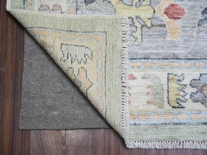 11'6" x 15'7" New Hand Knotted Green Wool Rectangle Oriental Rug - MOA10273383