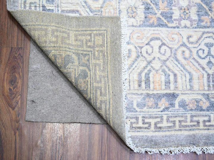 10'0" x 14'1" New Hand Knotted Grey Wool Rectangle Oriental Rug - MOA10273397