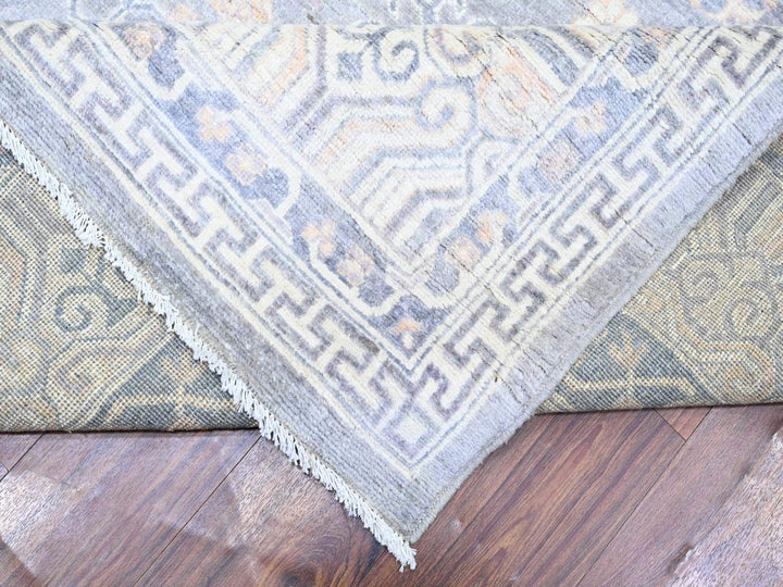 10'0" x 14'1" New Hand Knotted Grey Wool Rectangle Oriental Rug - MOA10273397
