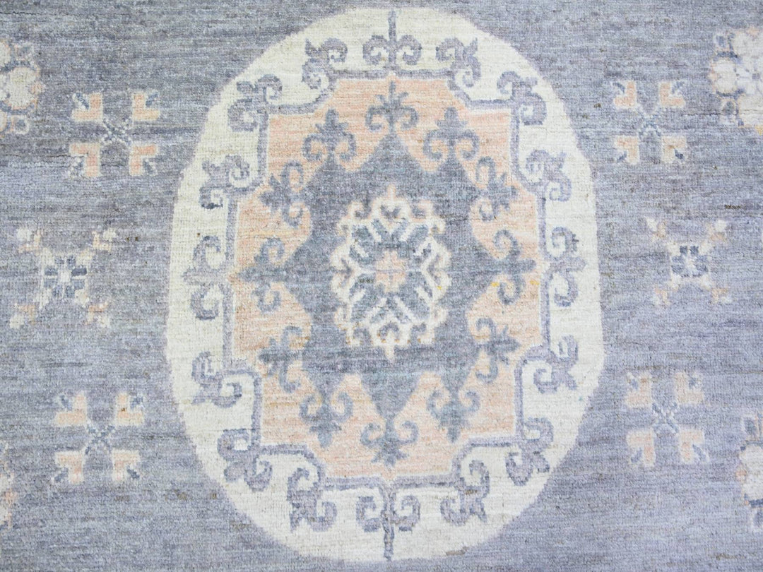 10'0" x 14'1" New Hand Knotted Grey Wool Rectangle Oriental Rug - MOA10273397