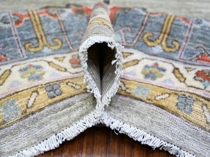 8'8" x 11'7" New Hand Knotted Grey Wool Rectangle Oriental Rug - MOA10273406