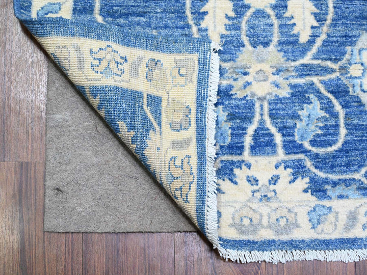 2'8" x 11'8" New Hand Knotted Blue Wool Runner Oriental Rug - MOA10273412