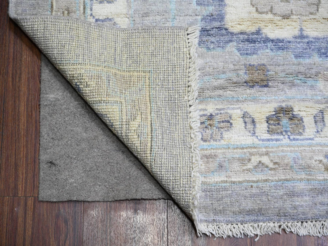 12'0" x 15'6" New Hand Knotted Grey Wool Rectangle Oriental Rug - MOA10273447