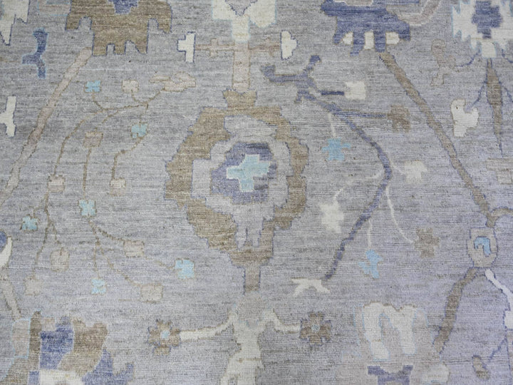12'0" x 15'6" New Hand Knotted Grey Wool Rectangle Oriental Rug - MOA10273447