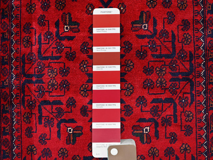 2'9" x 4'11" New Hand Knotted Red Wool Rectangle Oriental Rug - MOA102734