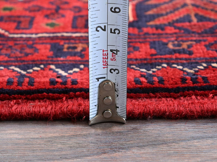 2'9" x 4'11" New Hand Knotted Red Wool Rectangle Oriental Rug - MOA102734