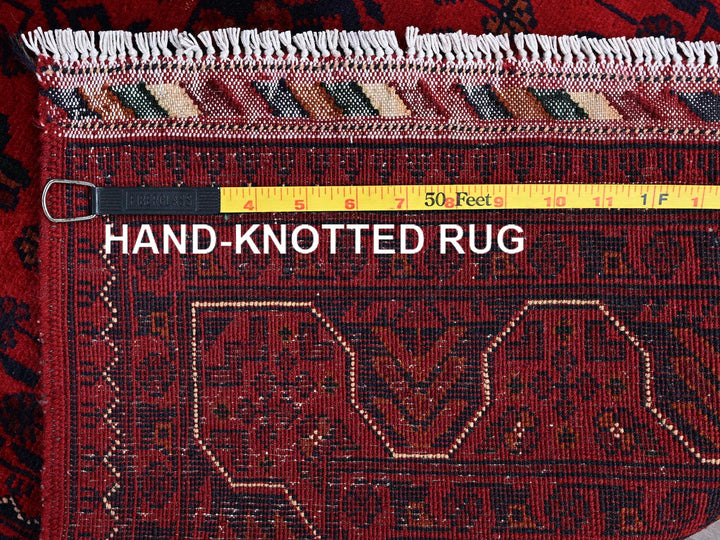 2'9" x 4'11" New Hand Knotted Red Wool Rectangle Oriental Rug - MOA102734