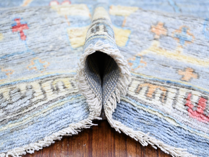 9'10" x 9'7" New Hand Knotted Blue Wool Square Oriental Rug - MOA10273520