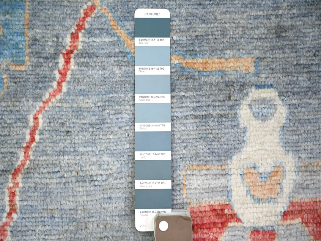 9'10" x 9'7" New Hand Knotted Blue Wool Square Oriental Rug - MOA10273520