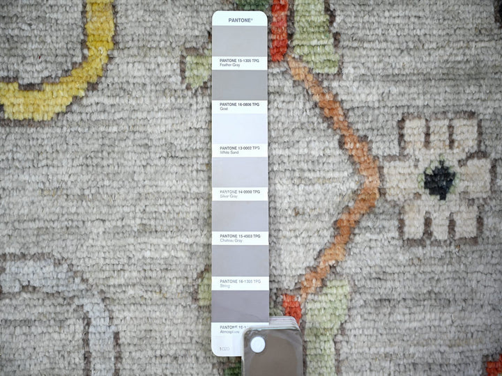 11'7" x 11'9" New Hand Knotted Grey Wool Square Oriental Rug - MOA10273529