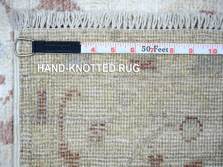 3'10" x 9'8" New Hand Knotted Grey Wool Runner Oriental Rug - MOA10273585