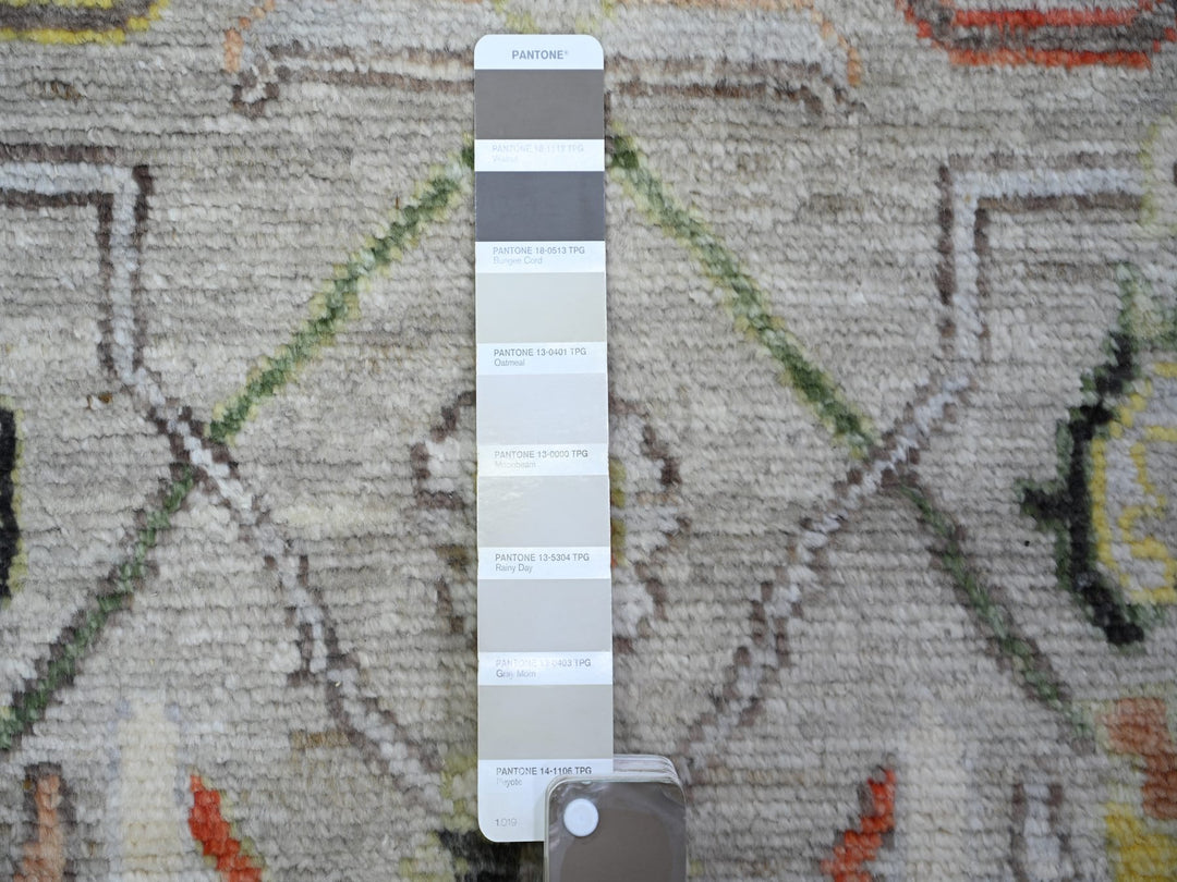 4'0" x 9'10" New Hand Knotted Grey Wool Runner Oriental Rug - MOA10273588