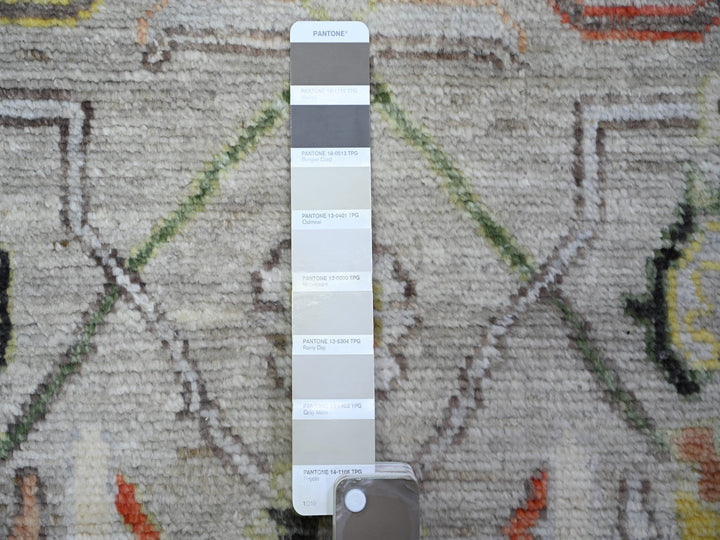 4'0" x 9'10" New Hand Knotted Grey Wool Runner Oriental Rug - MOA10273588