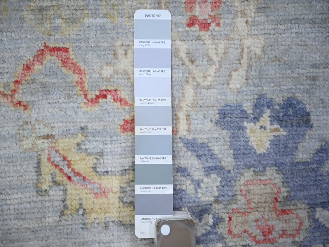 4'0" x 10'0" New Hand Knotted Grey Wool Runner Oriental Rug - MOA10273597