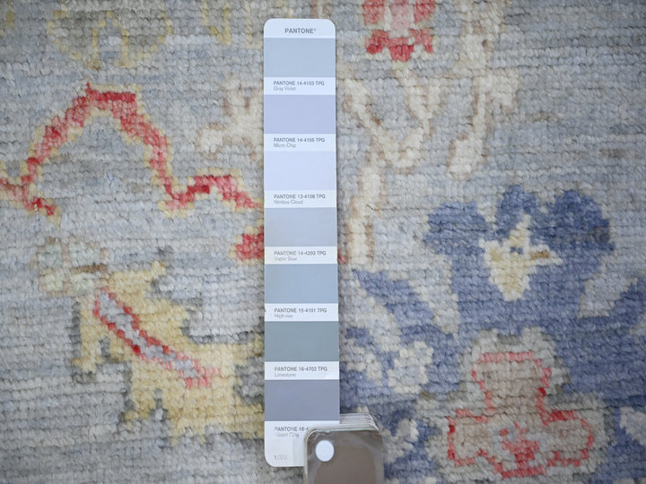 4'0" x 10'0" New Hand Knotted Grey Wool Runner Oriental Rug - MOA10273597